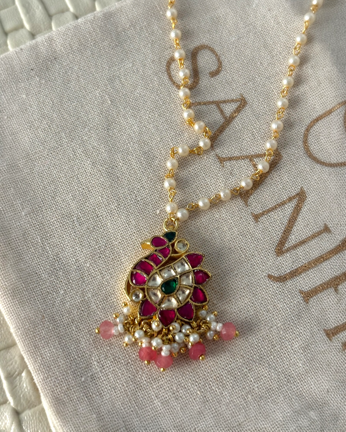 Ruby Mayur Neckpiece