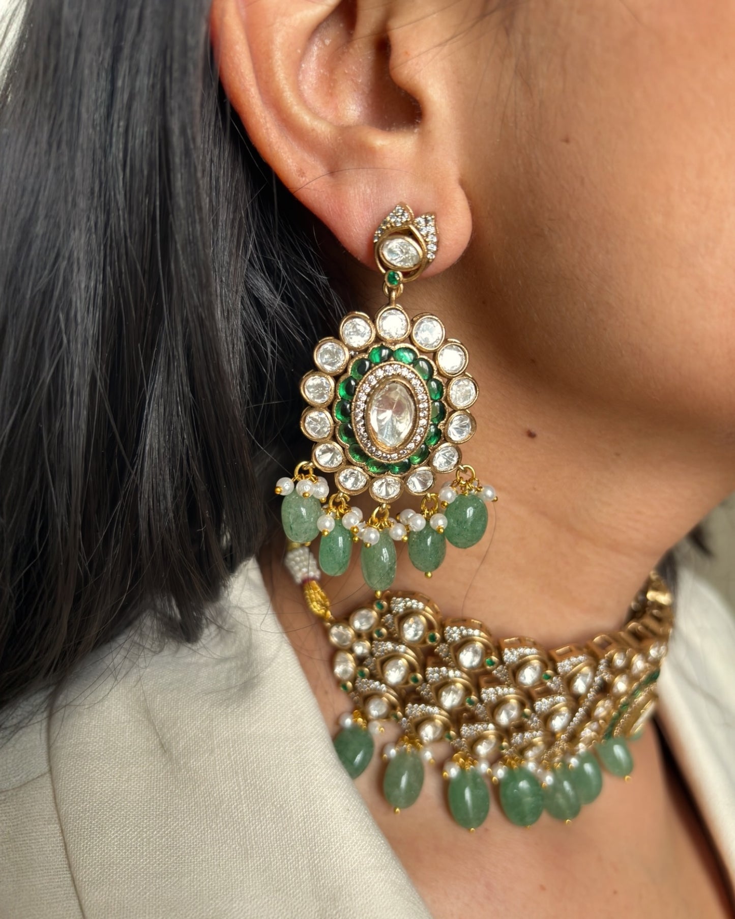 Reema Polki Kundan Necklace Set
