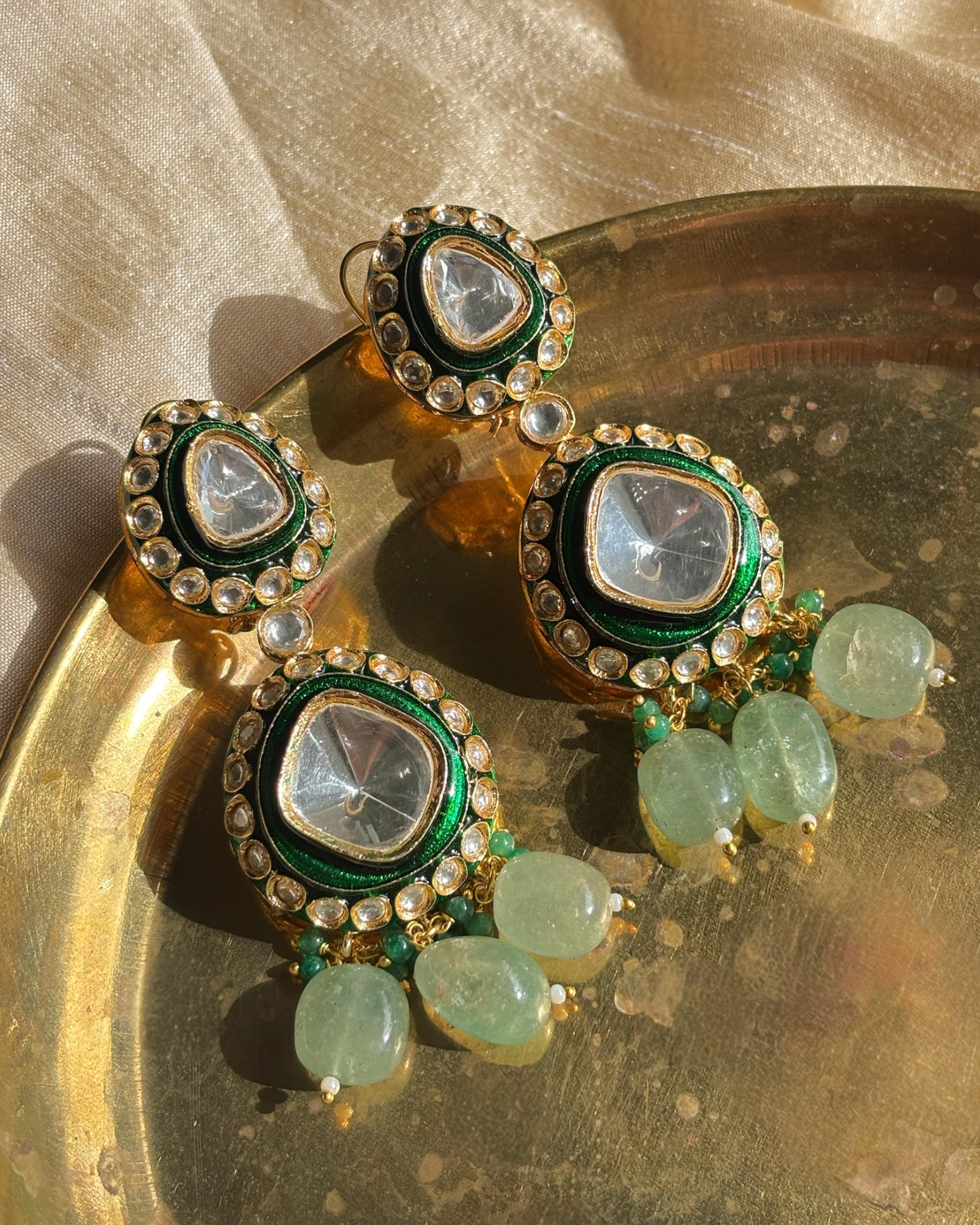 Ramya Kundan Meenkari Earrings