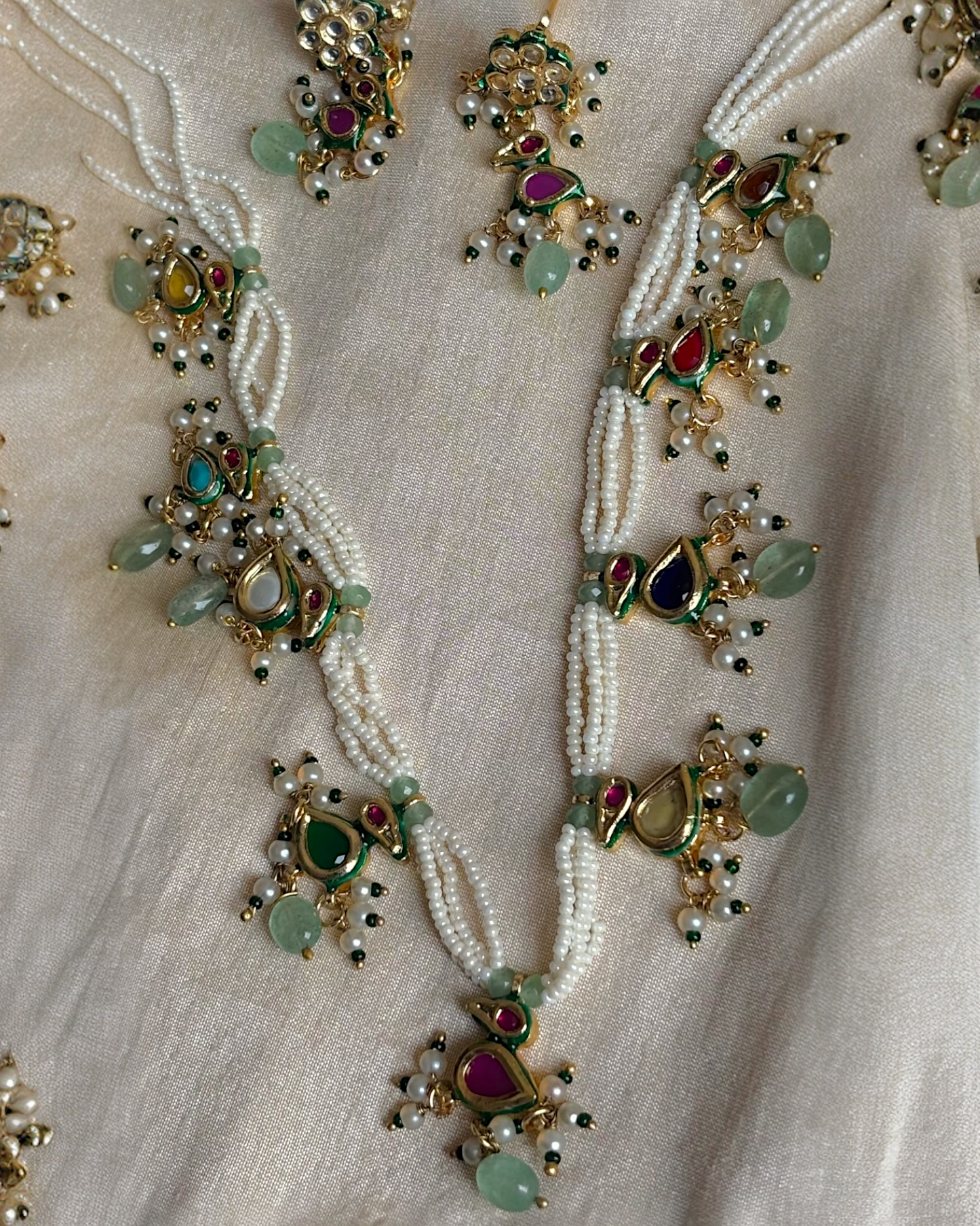 Navratna Chidiya Necklace Set