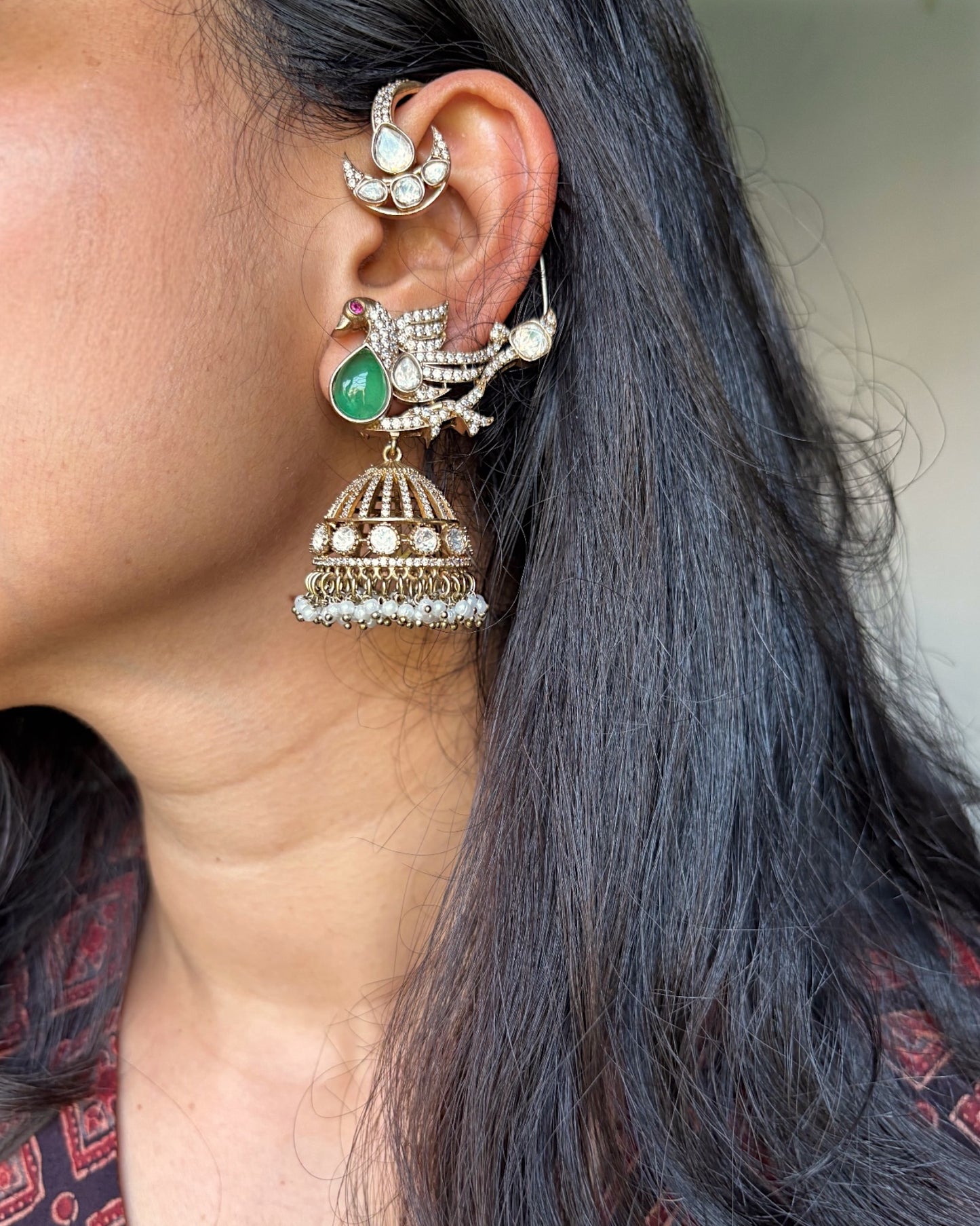 Pihu Earrcuff Jhumkas