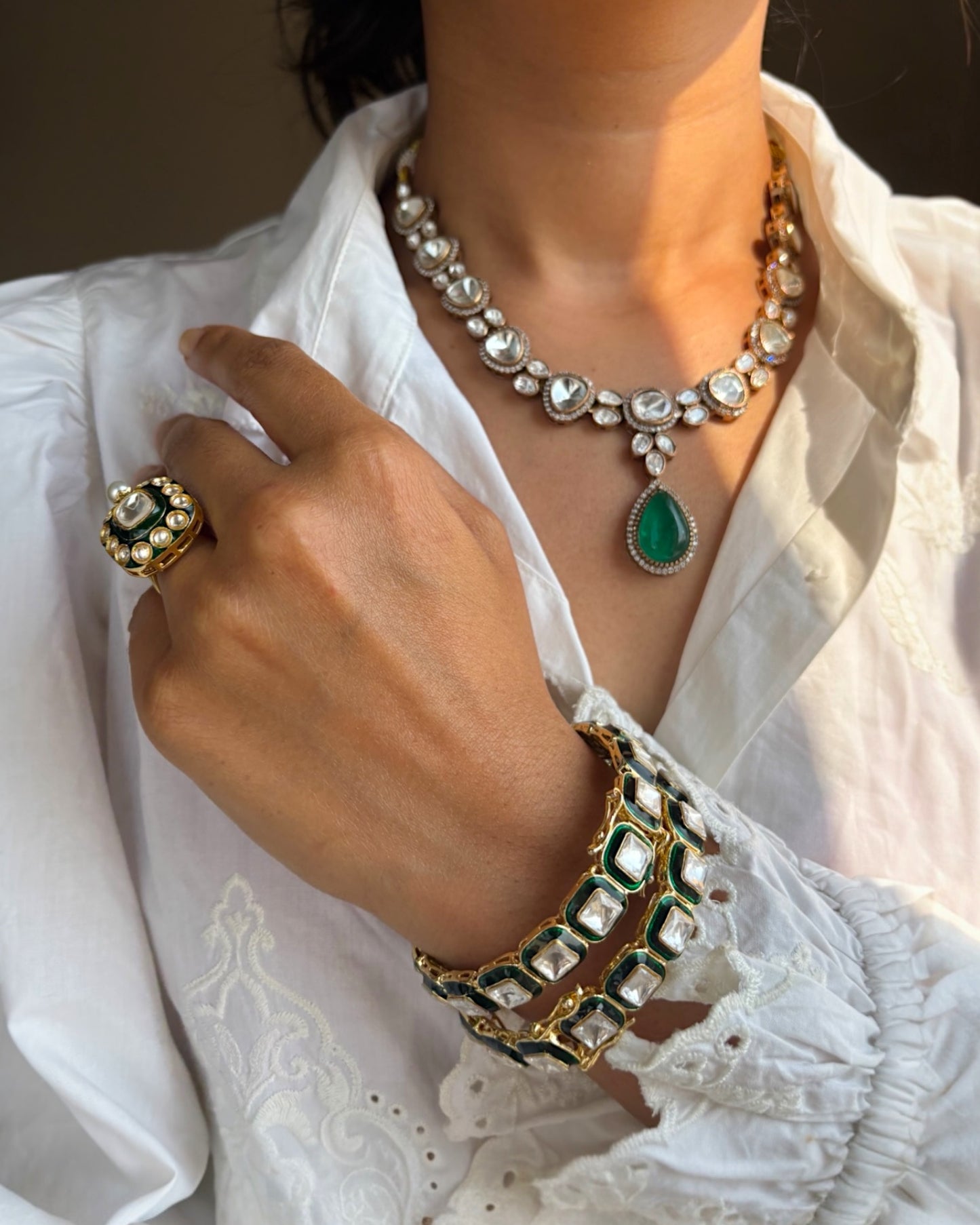 Chakod Kundan Bangles (set of 2)