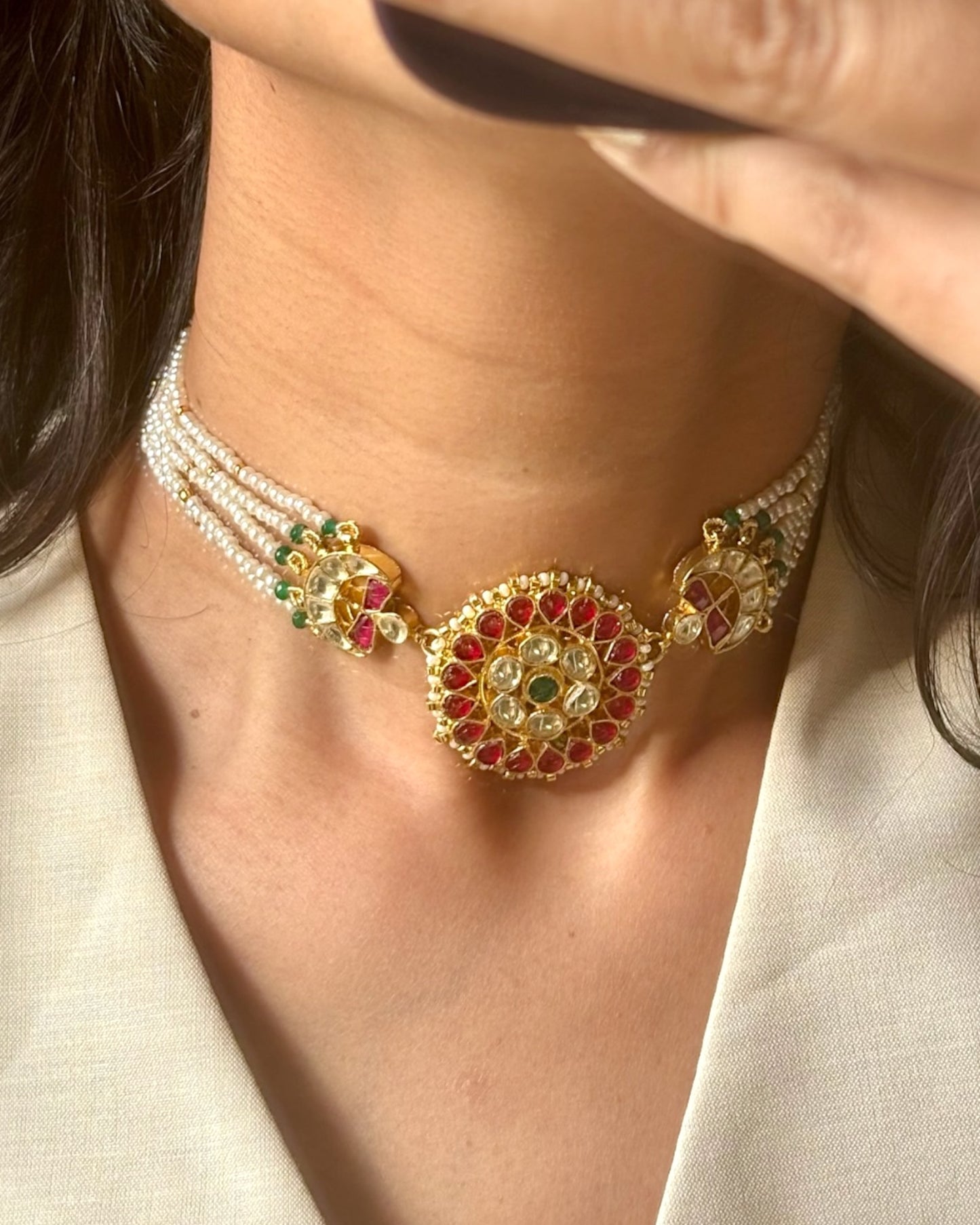 Sanvi Kundan choker with studs