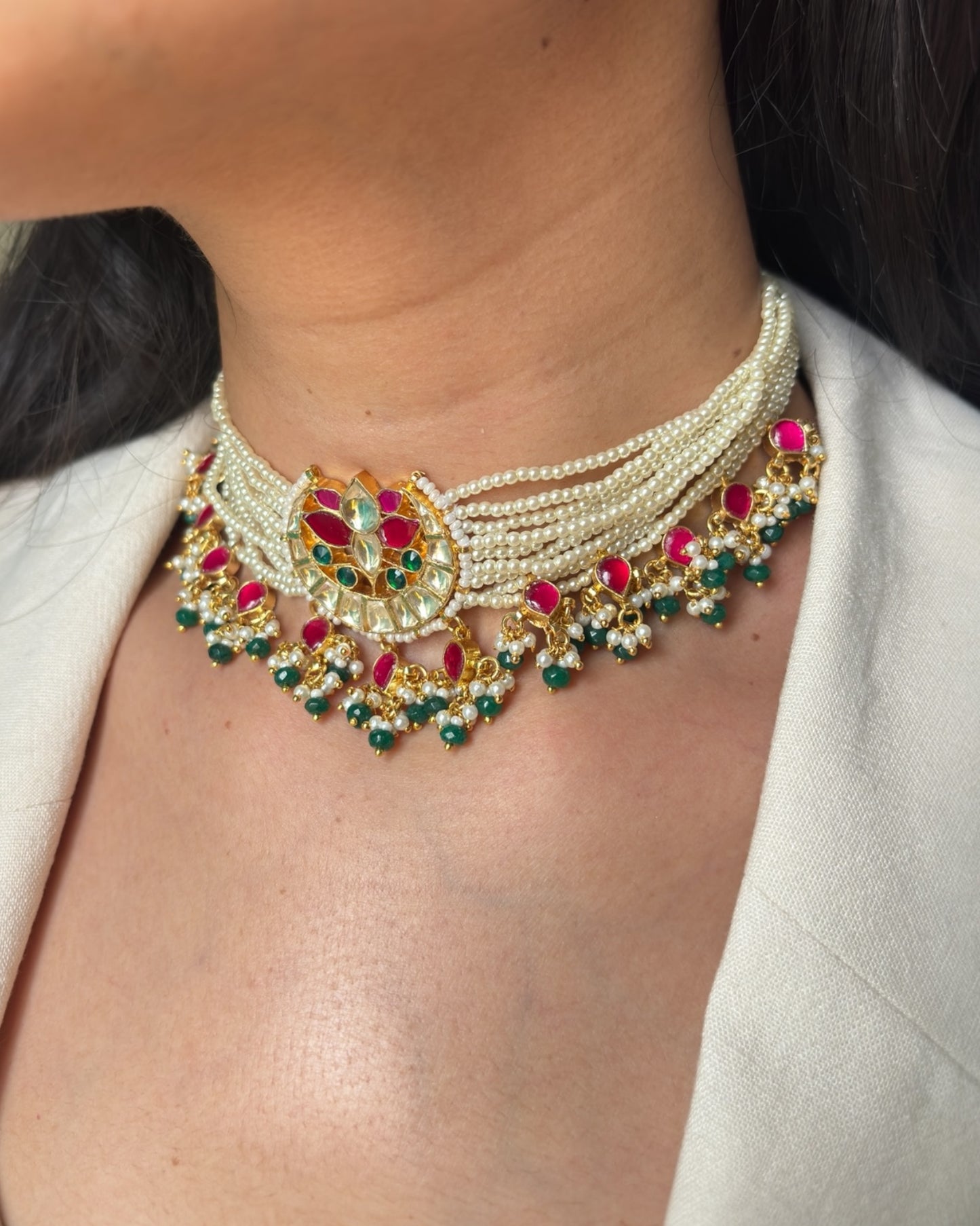 Kritika Kundan Choker with Studs