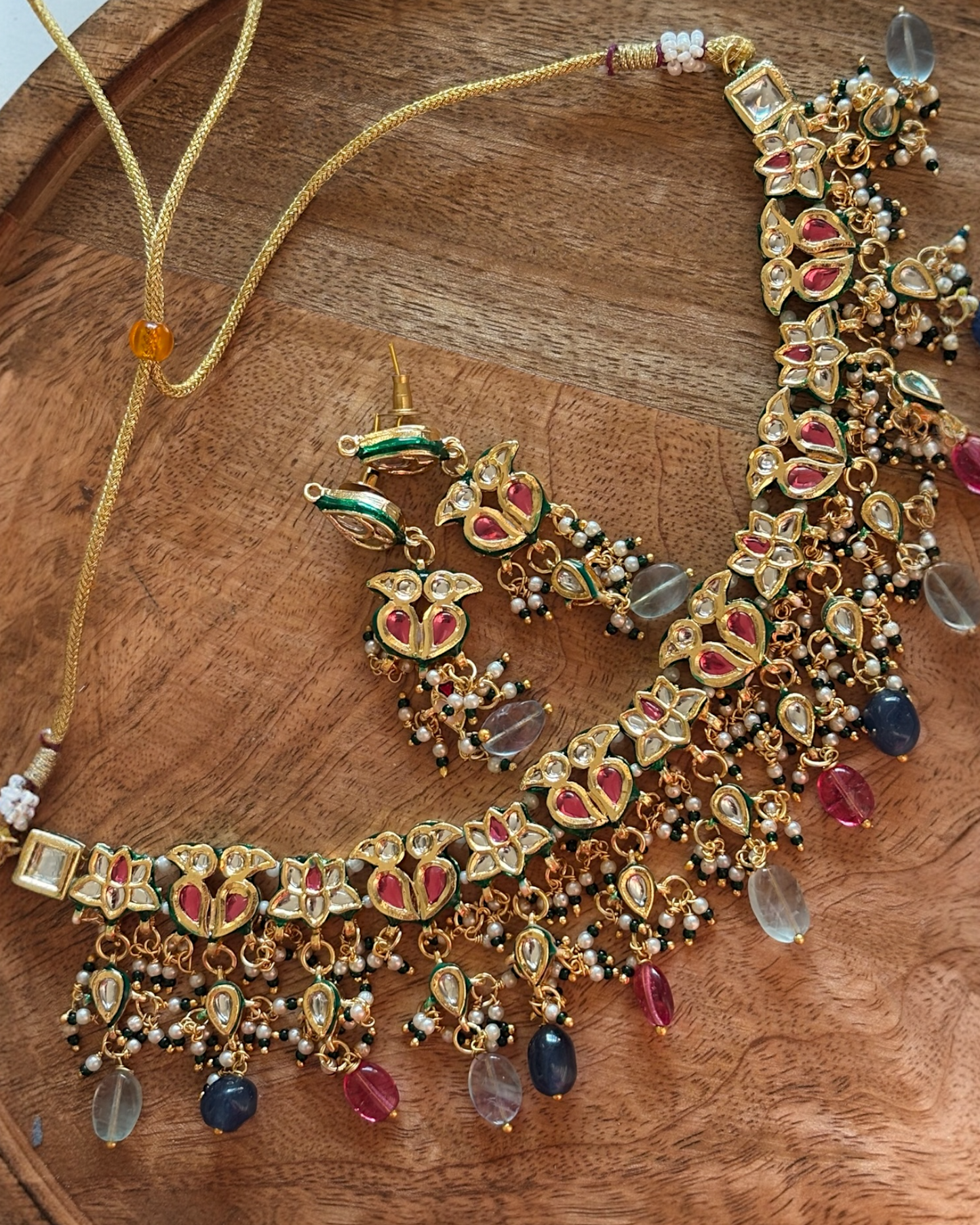 Sumedha Kundan Necklace with earrings