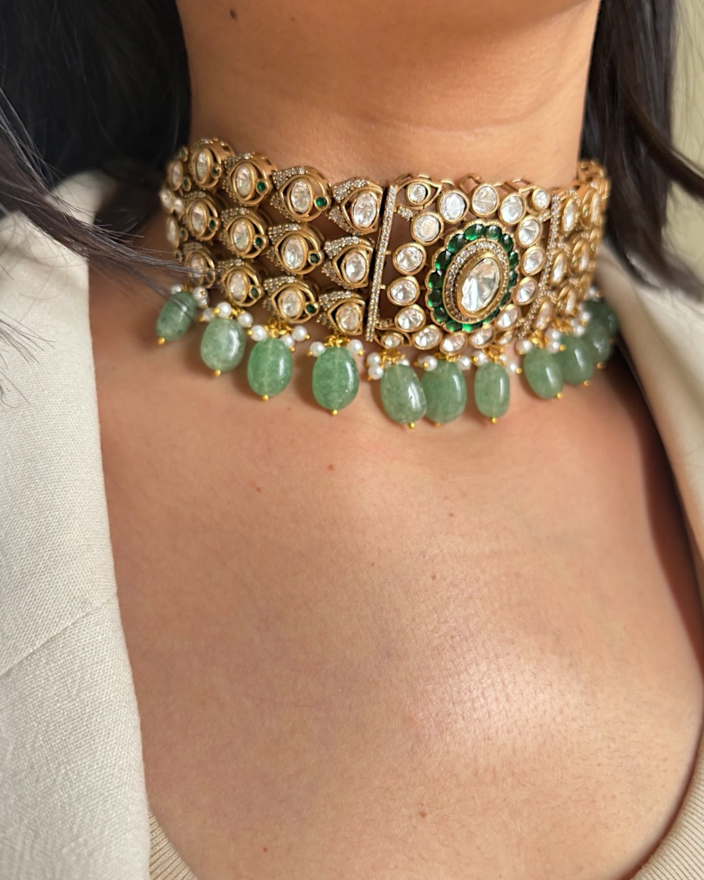 Reema Polki Kundan Necklace Set