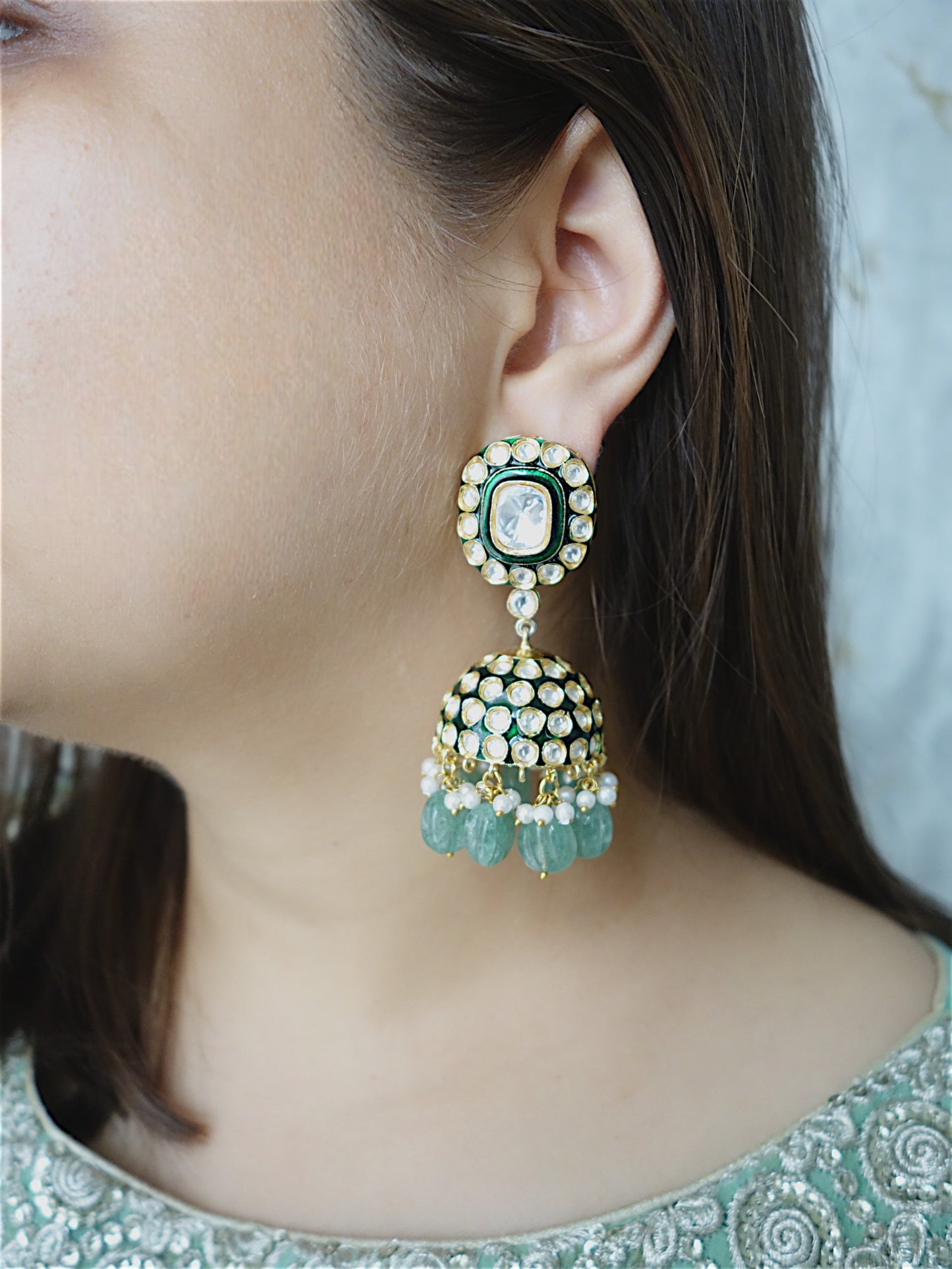 Rajwada Kundan Jhumkas