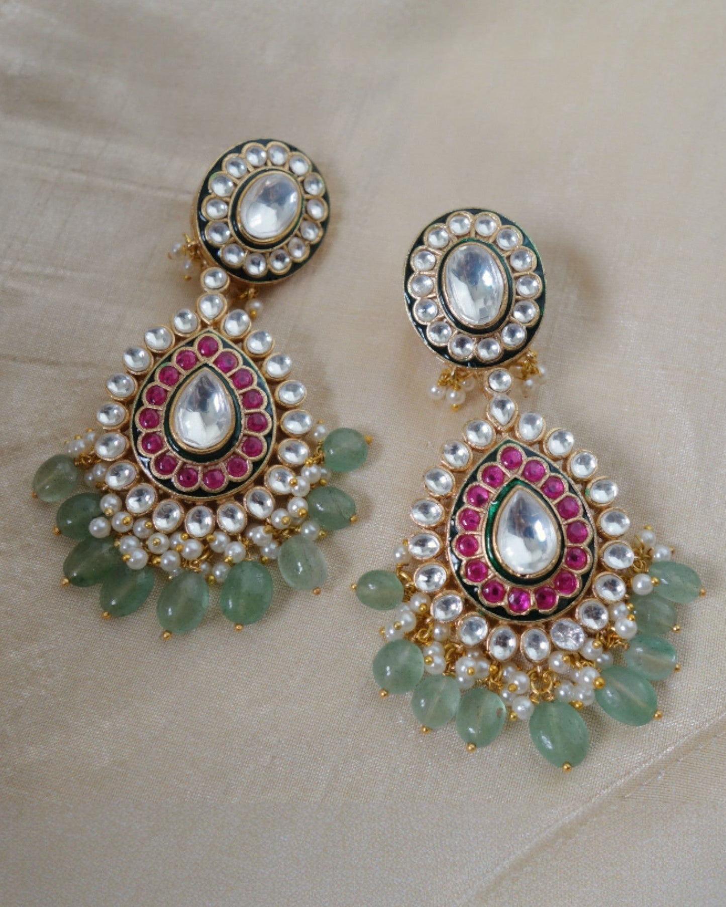 Vidhi Kundan Festive Earrings