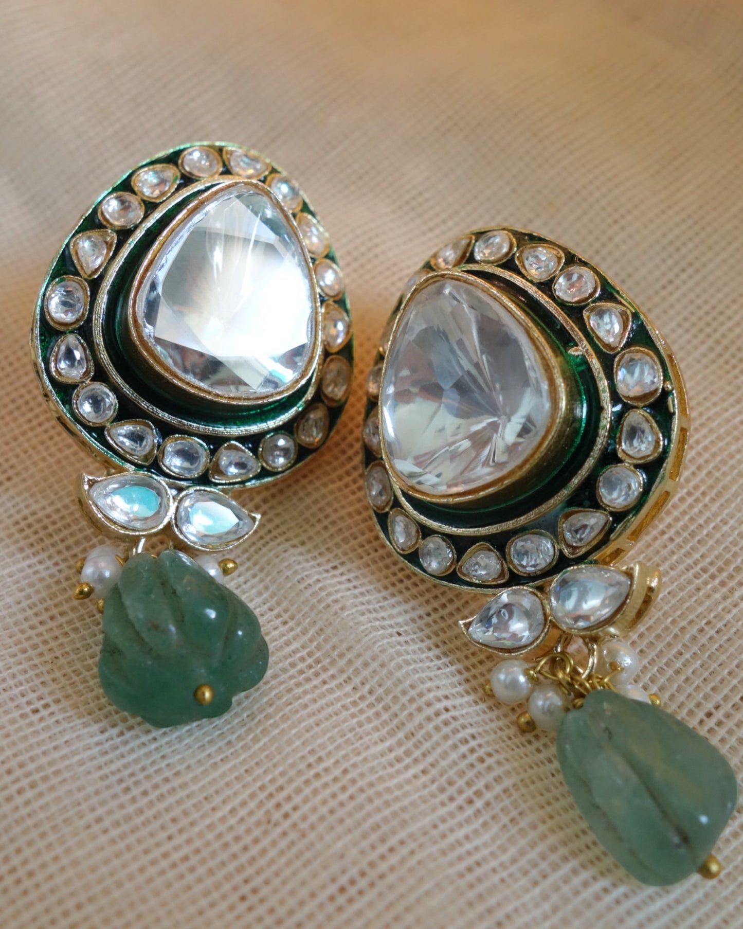 Gopi Polki Studs with Drops