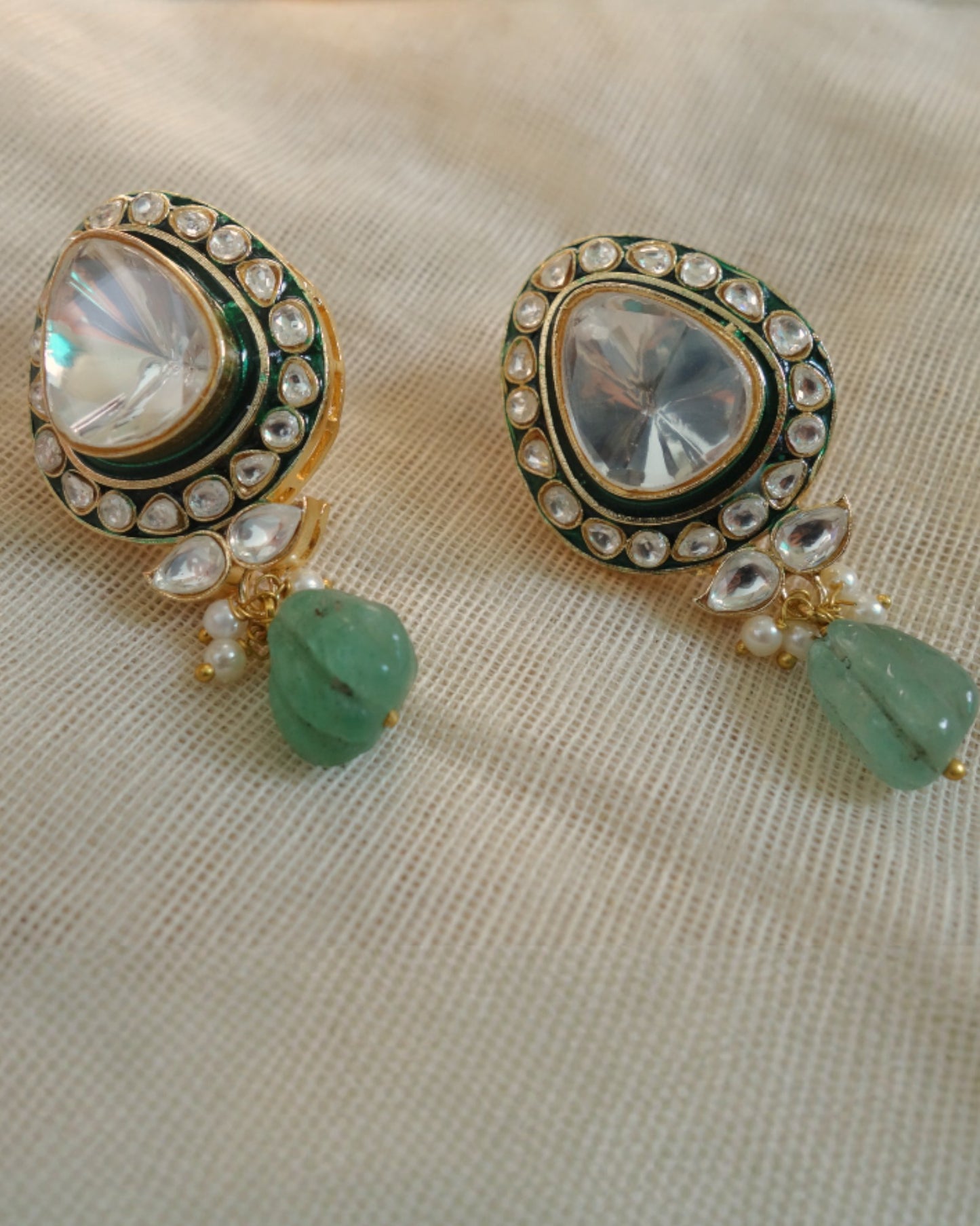 Gopi Polki Studs with Drops