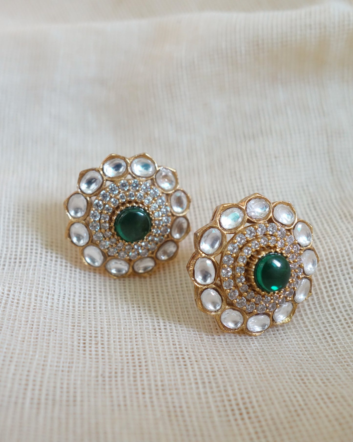 Anushka Flower Shaped Kundan Studs