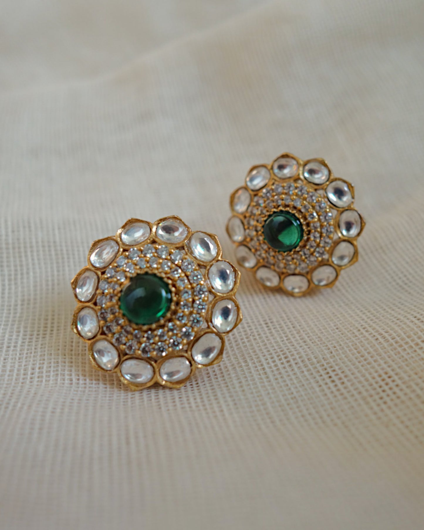 Anushka Flower Shaped Kundan Studs