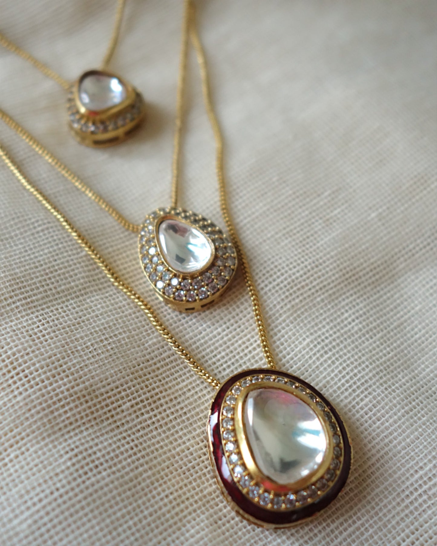Rhea Triple Layered Chains with Mini Studs