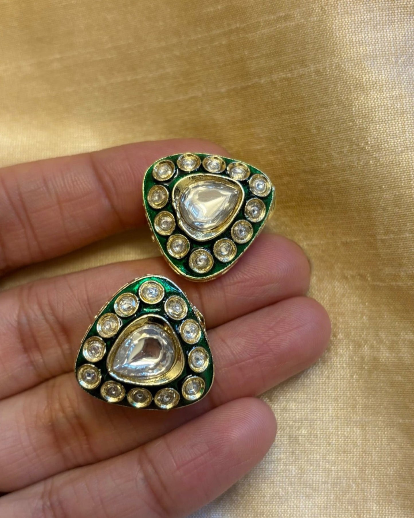 Meena Kundan Mini Studs