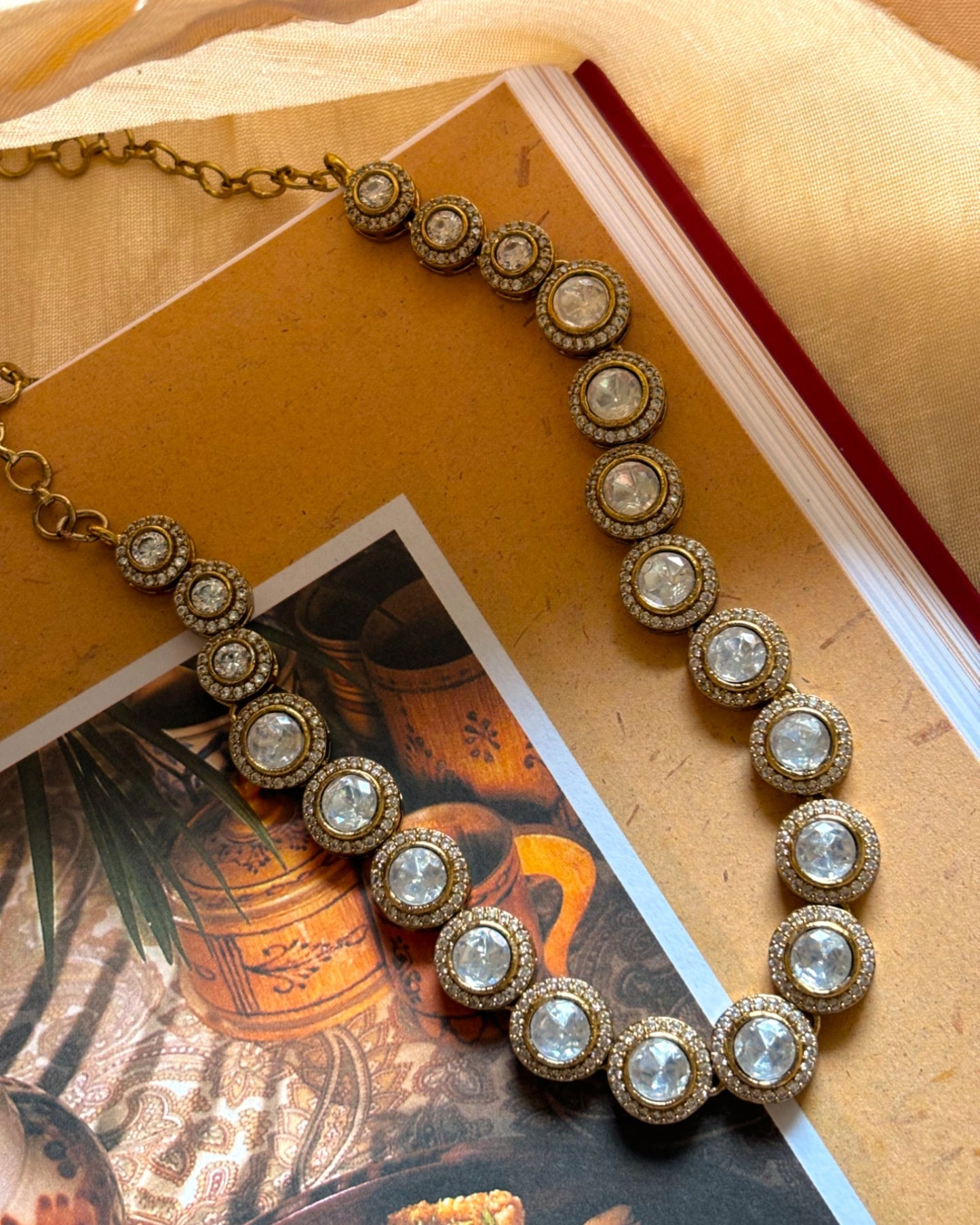 Prachi Polki Necklace with earrings