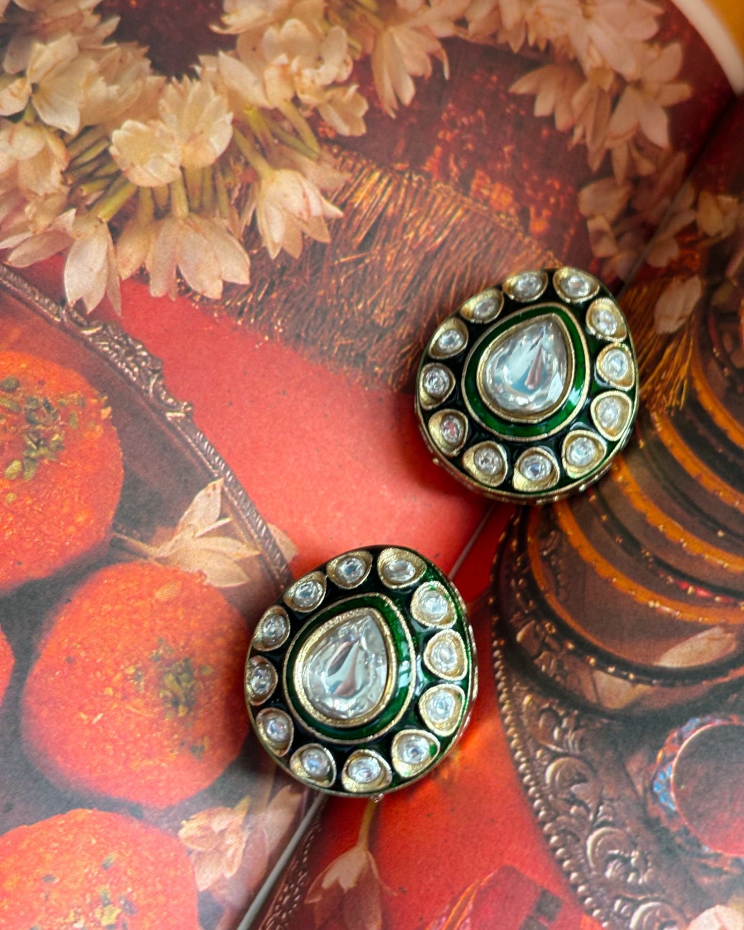 Komal Kundan Meenakari Studs
