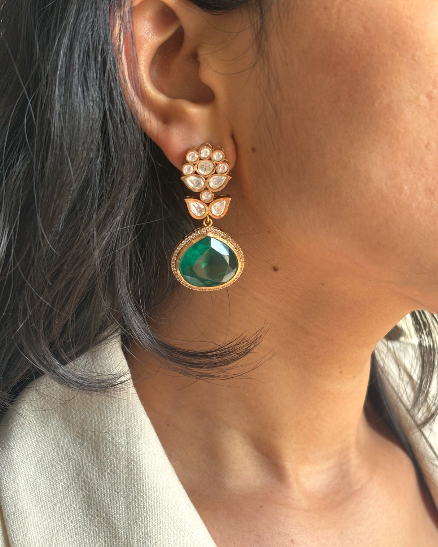 Jaya Emerald Drop Earrings