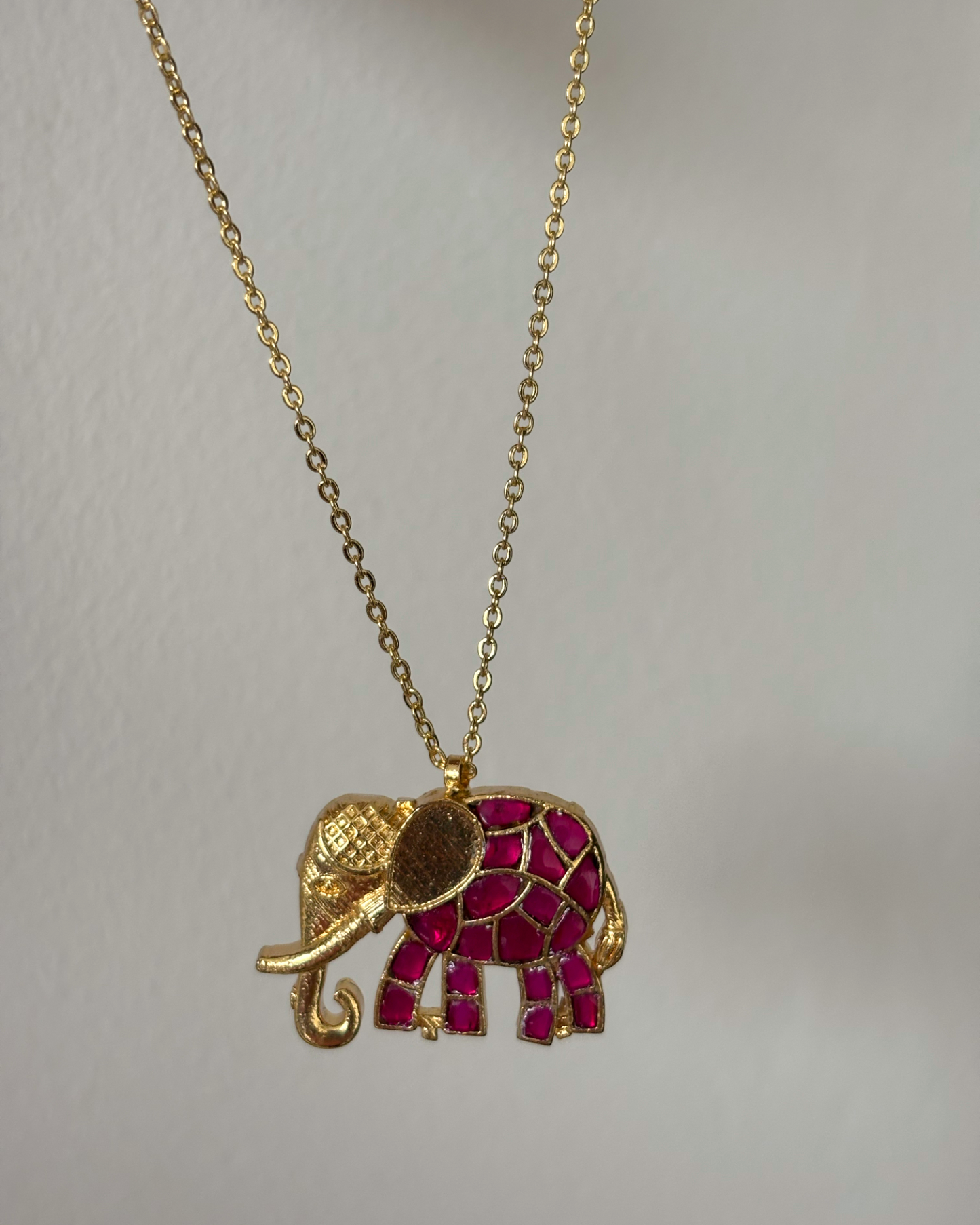 Statement Ruby Gaja Neckpiece