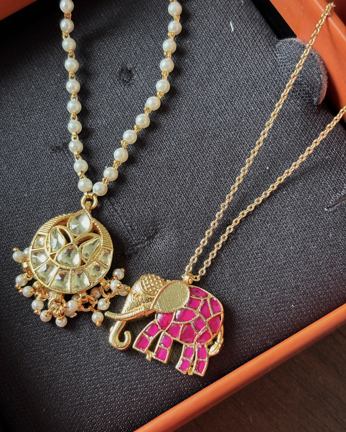 Statement Ruby Gaja Neckpiece
