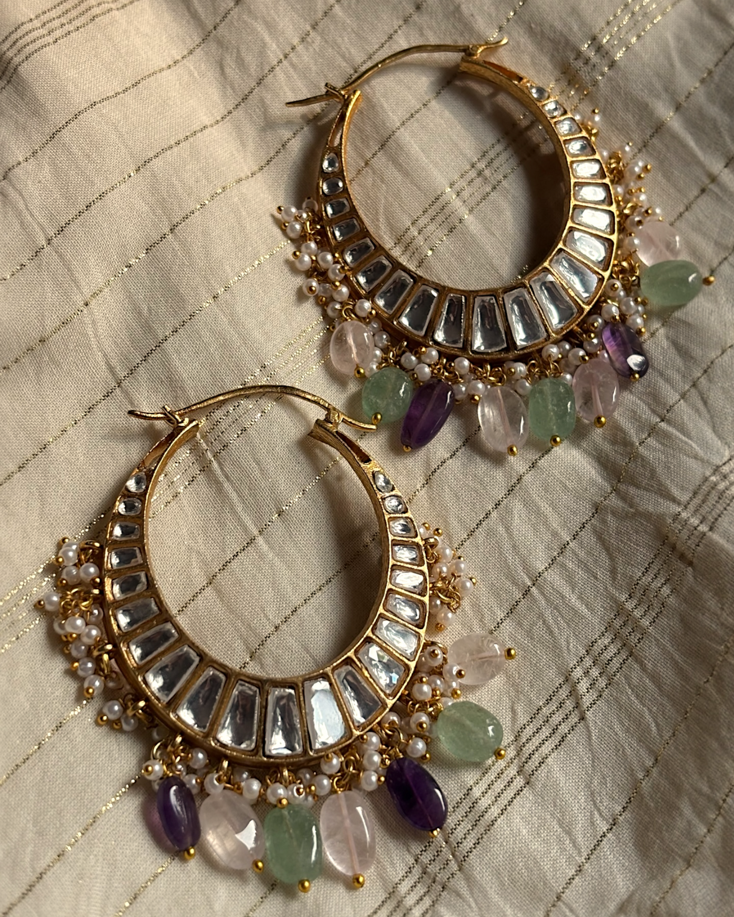 Rumi long Baalis with multicoloured stones