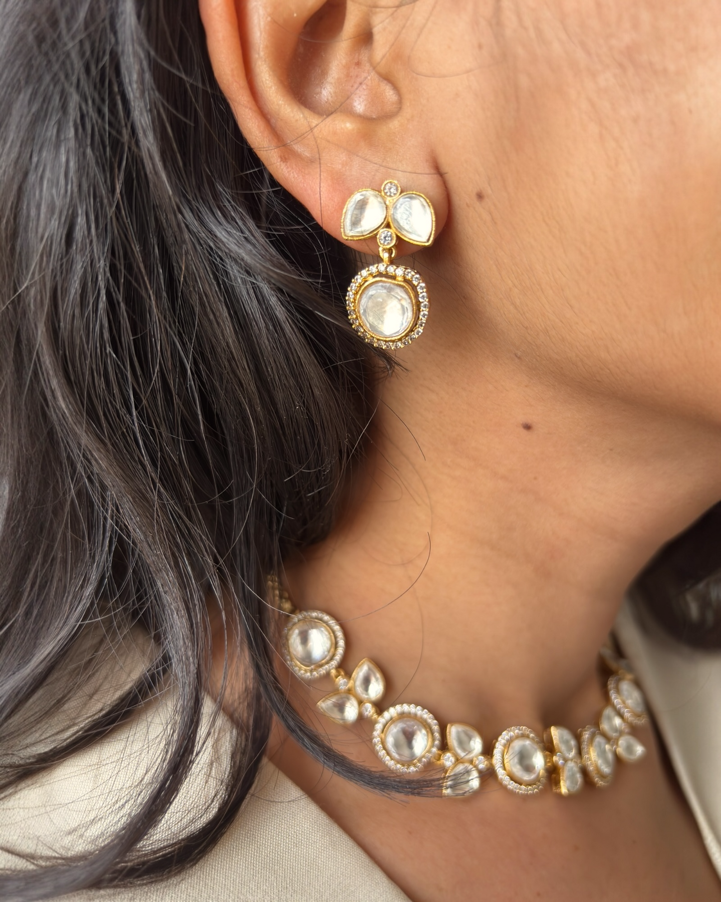 Tapsi Polki Set with earrings