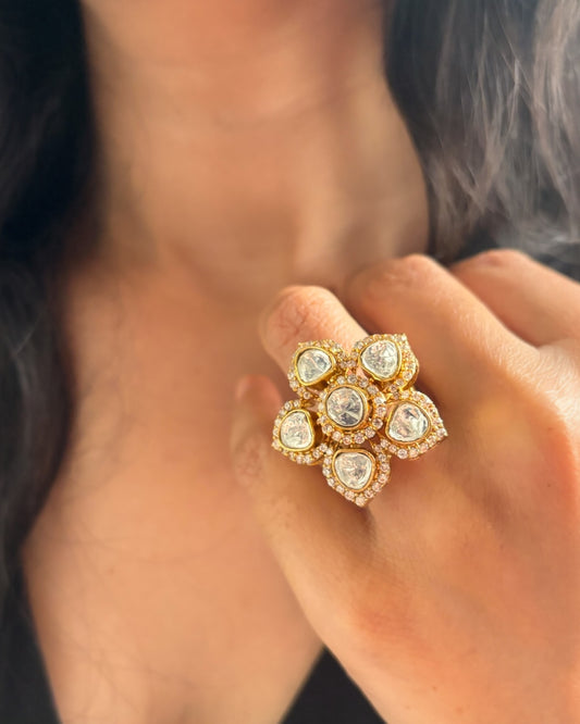 Meena five petals rings