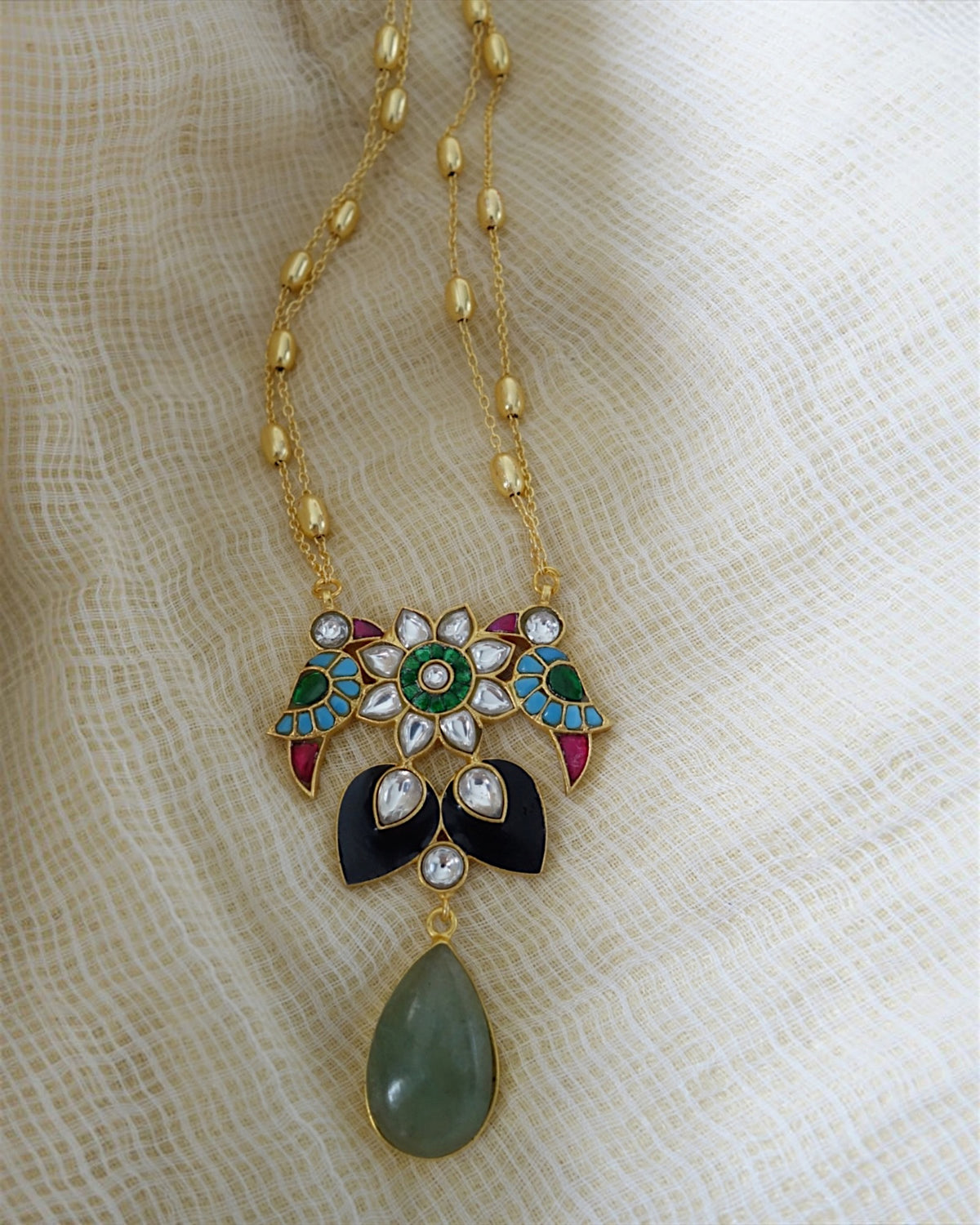 Gulnaar dual birds Necklace set