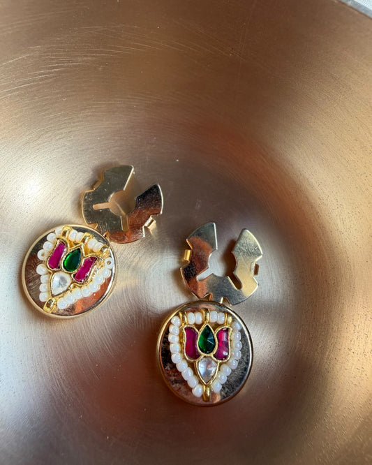 Lotus bloom button clips (set of 2)