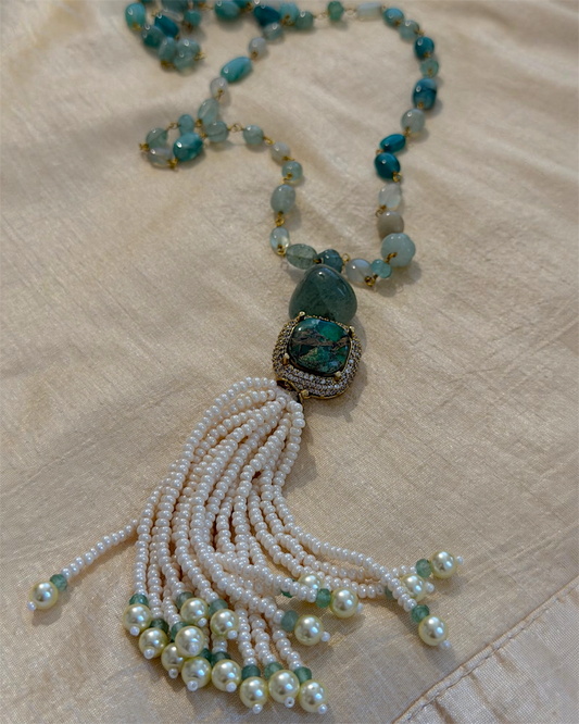 Sage Green Tassel Mala
