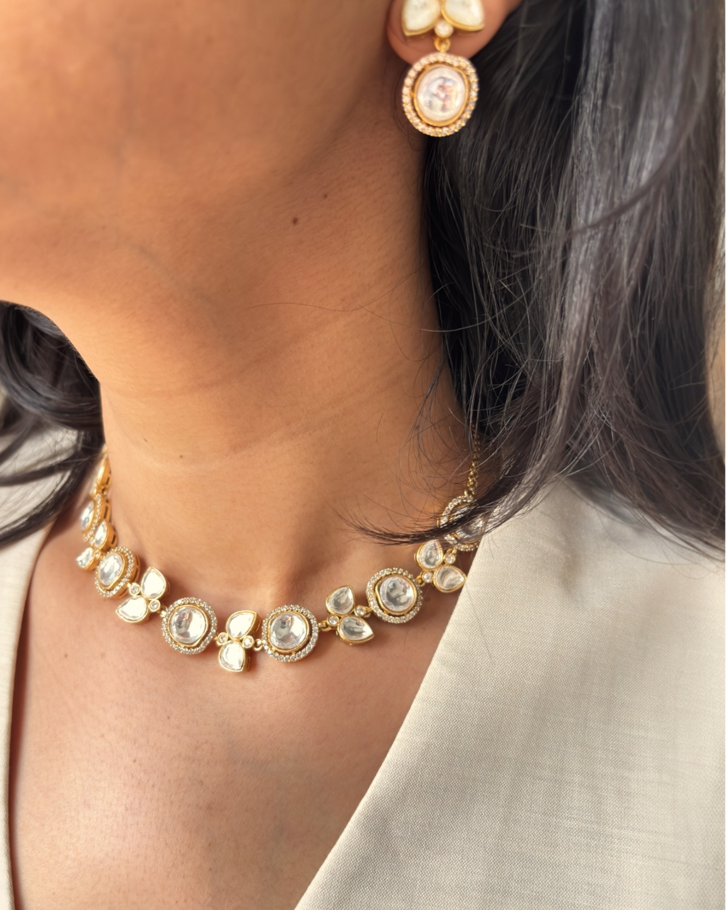 Tapsi Polki Set with earrings