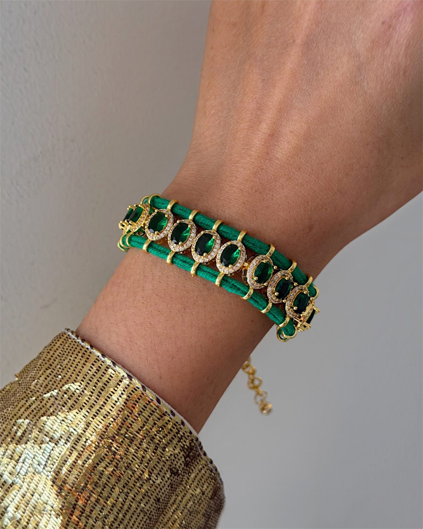 Emerald Halo Bracel