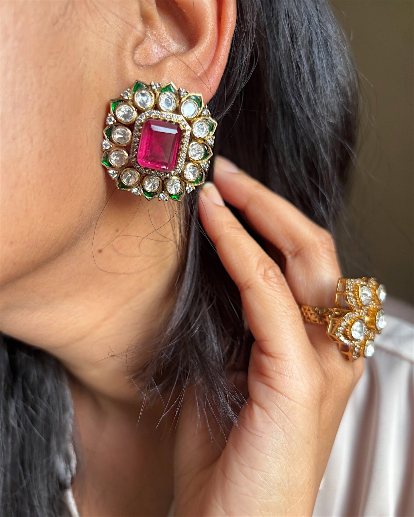 Ekani Ruby Studs