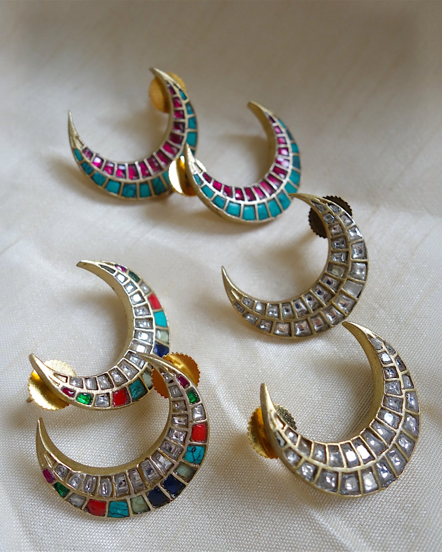 Chaand kundan earrings