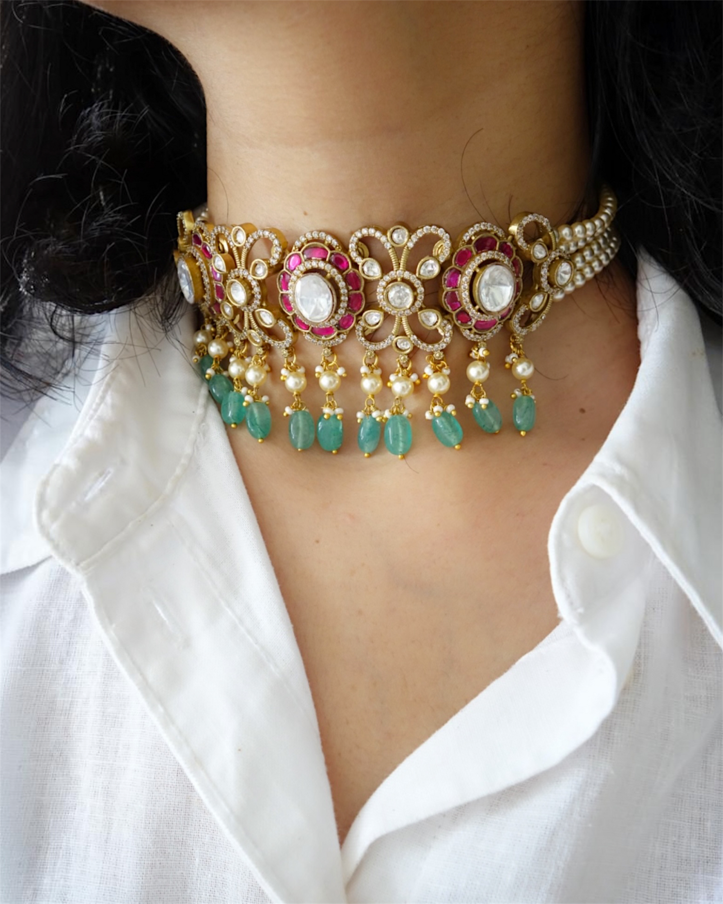 Rumi Kundan Choker set