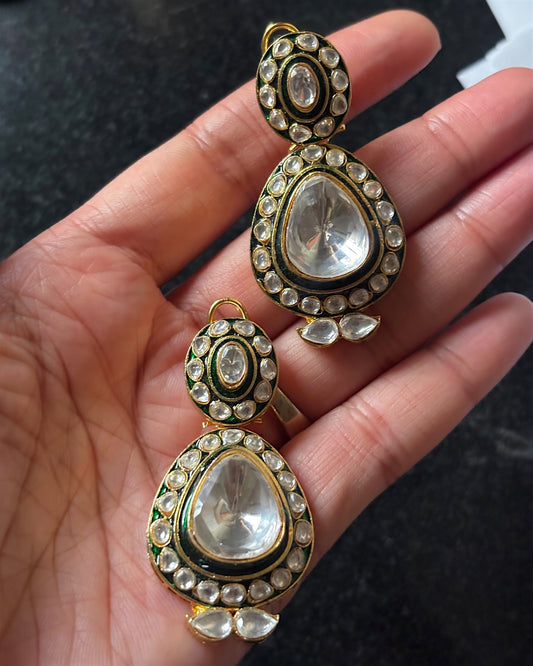 Maya Kundan Meenakari Earrings