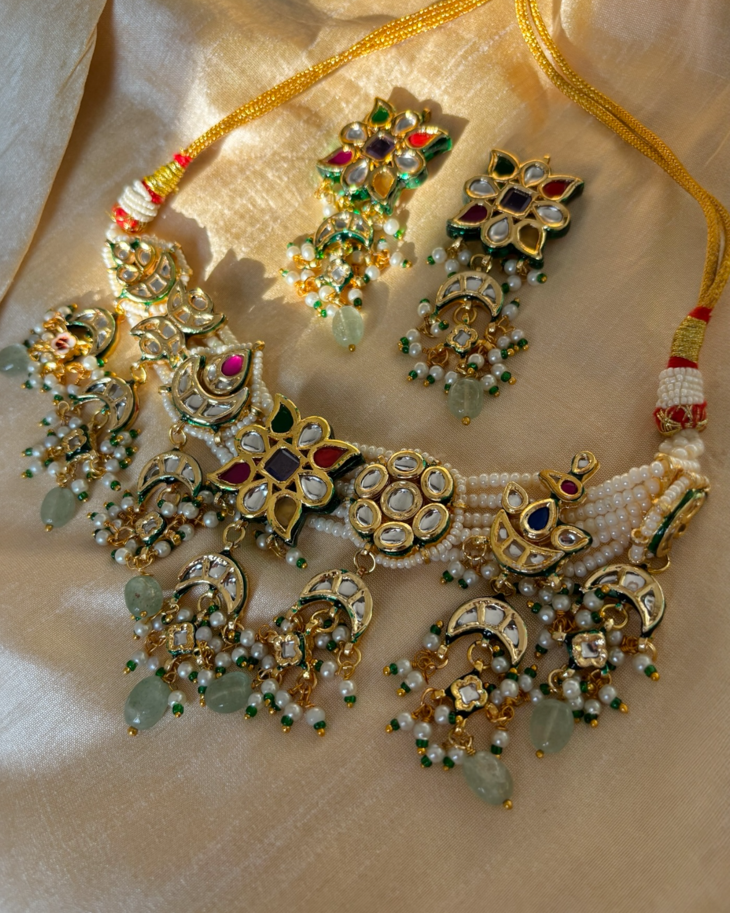 Navratna Kundan Necklace set