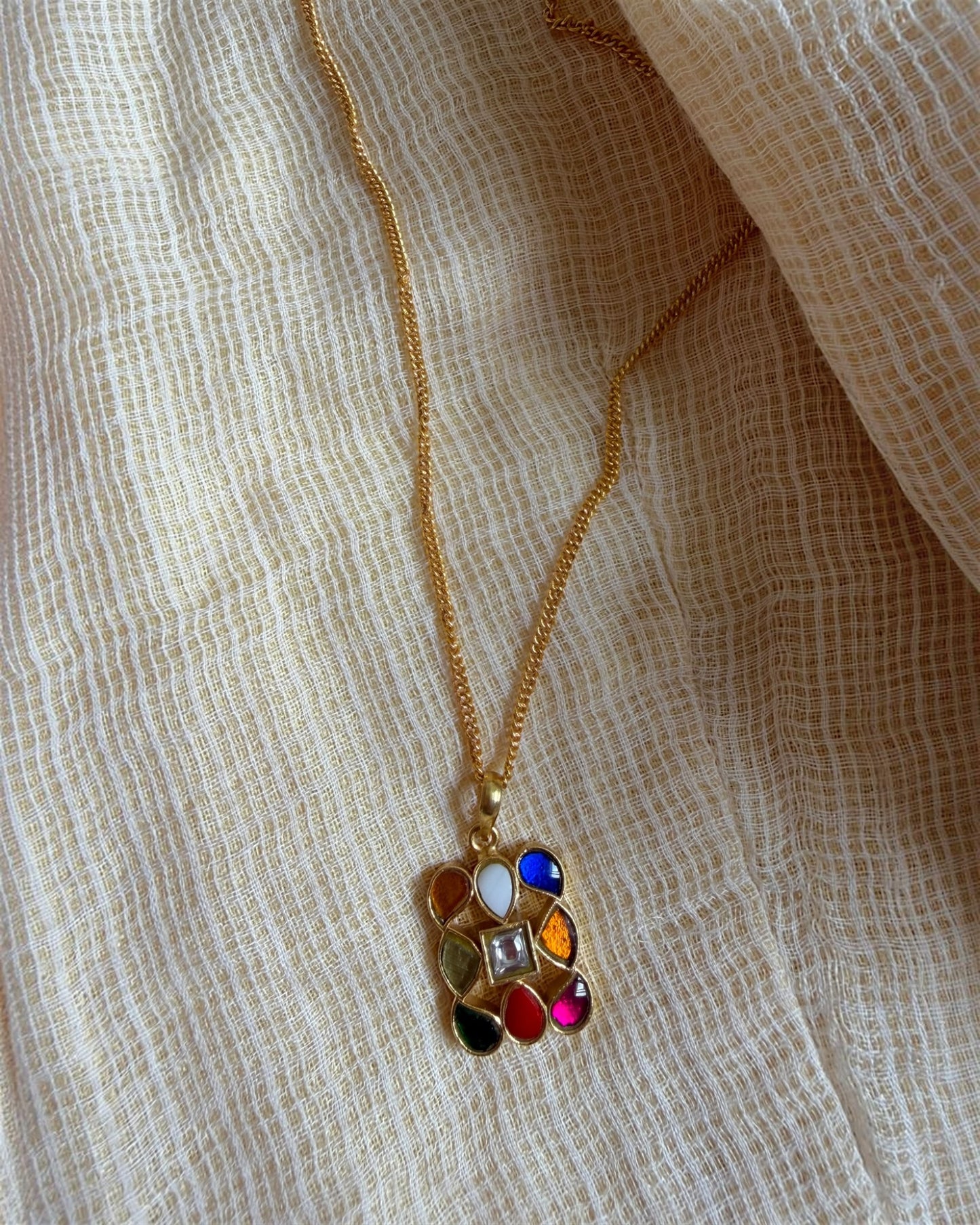 Navratna Chakod Neckpiece