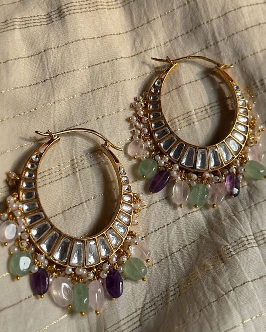 Rumi long Baalis with multicoloured stones