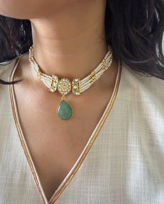 Reema Sage Green choker set