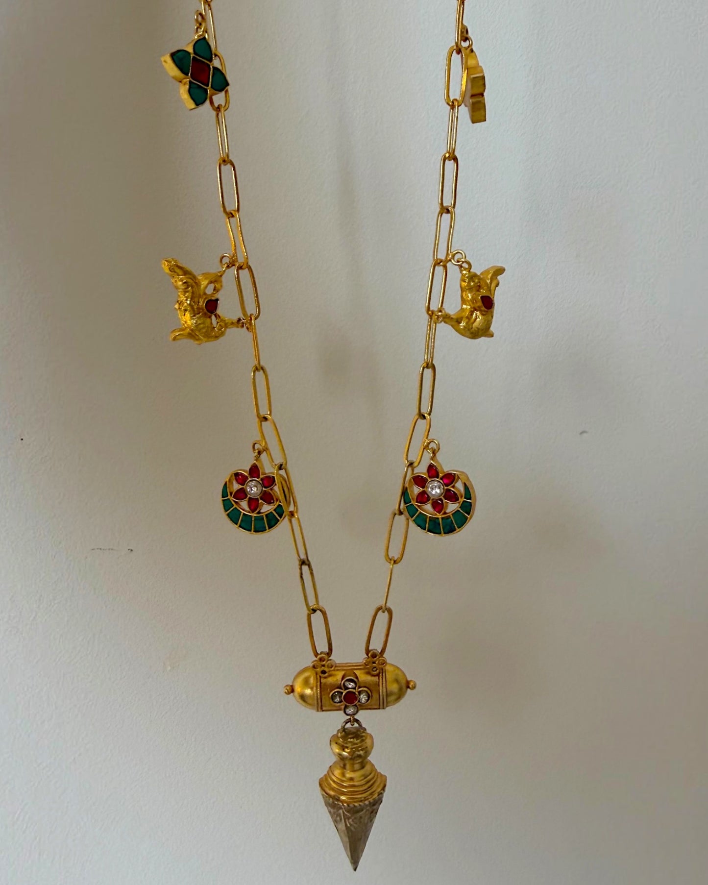 Floral and crescent Motif Neckpiece