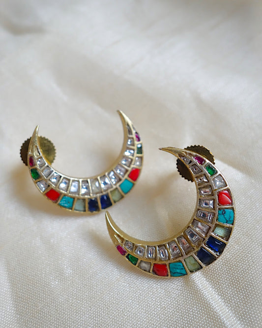 Chaand kundan earrings