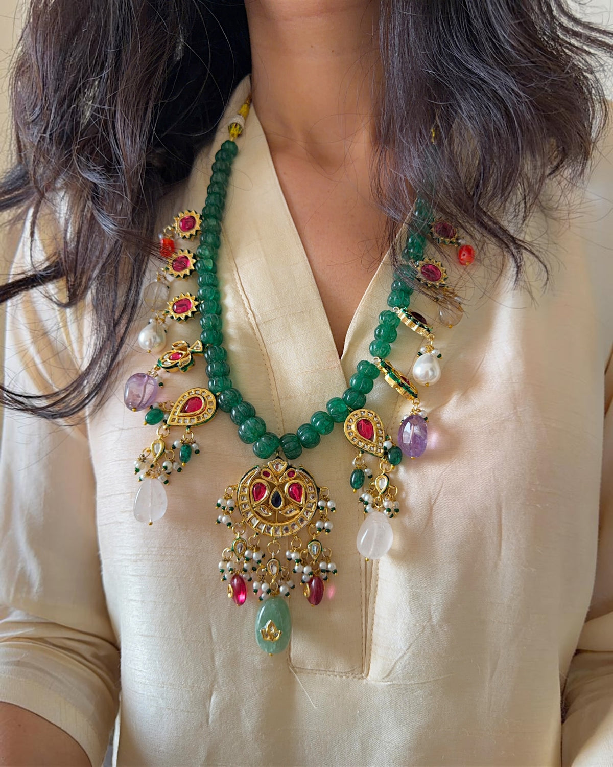 Gayatri Kundan Necklace set