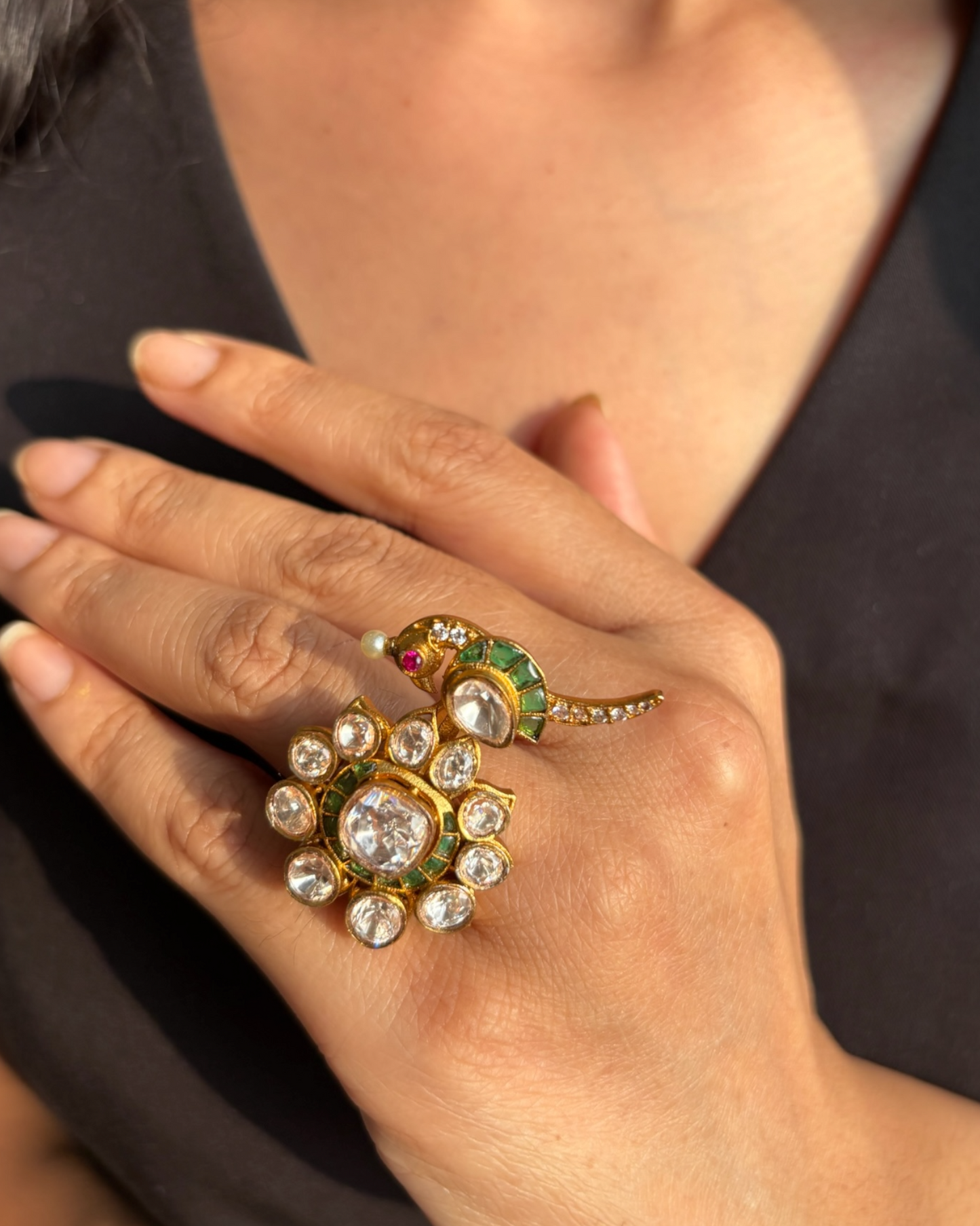 Mayur Kundan Ring