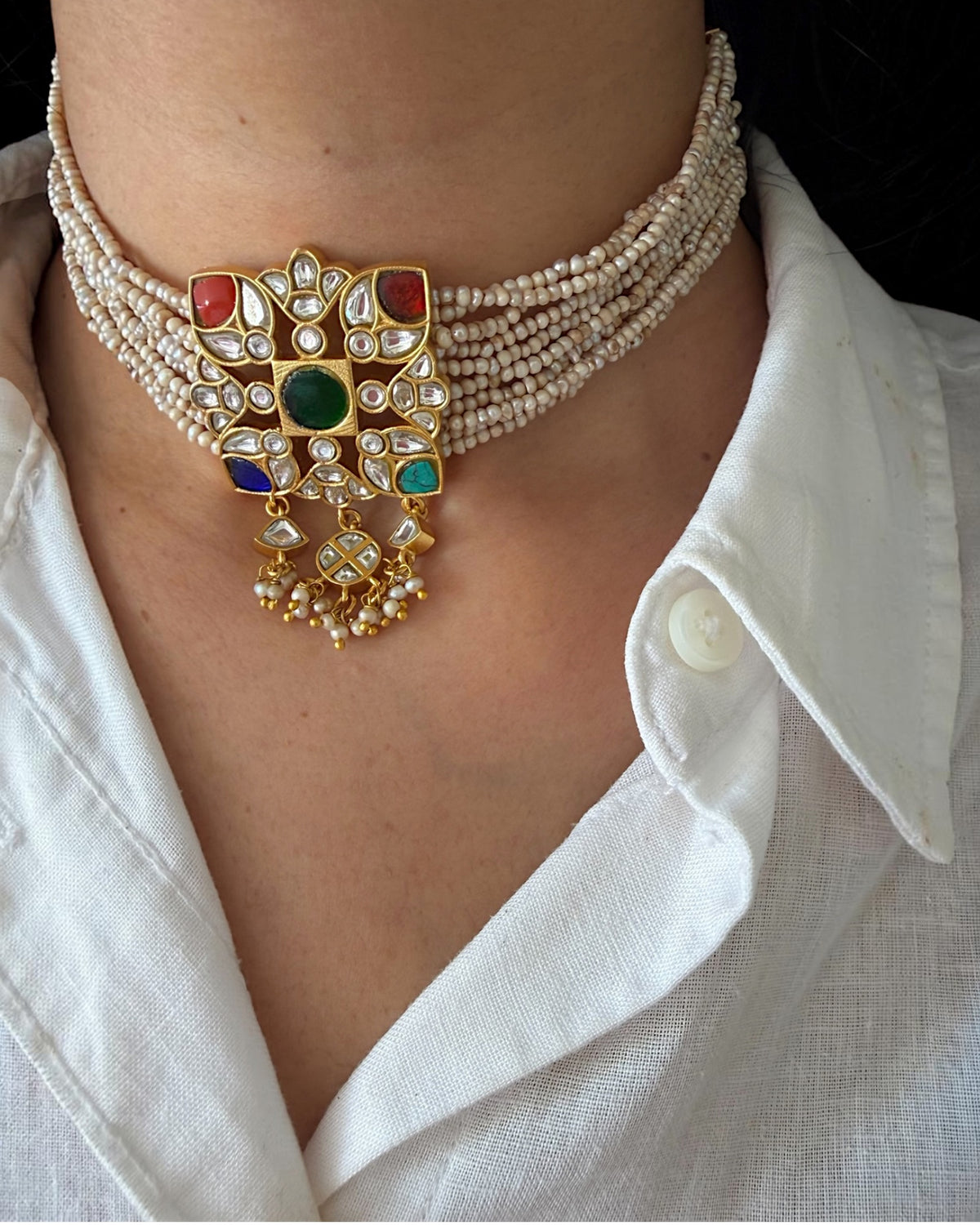 Kosha Real Pearl Choker set