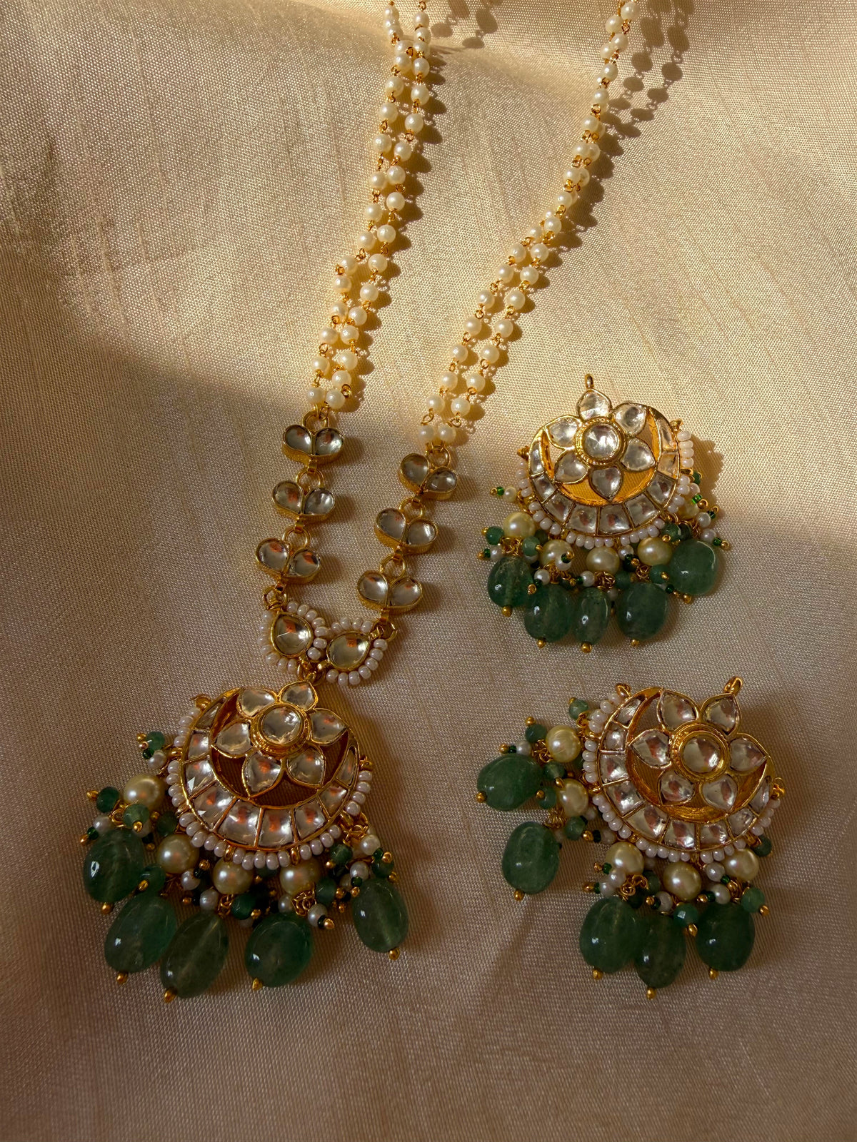 Udaipur basra pearl necklace set