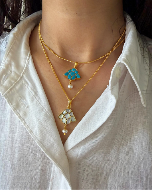 Ivory Lotus Petal Neckpiece