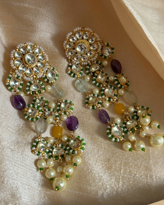 Madhuri Kundan long earirngs