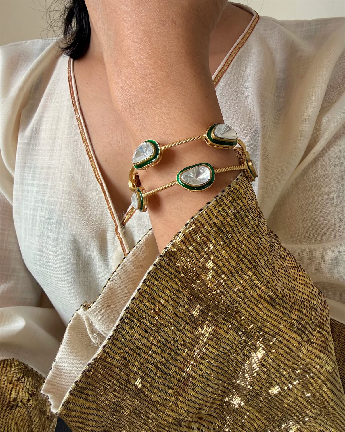 Keerti Single Polki Bangles (set of 2)
