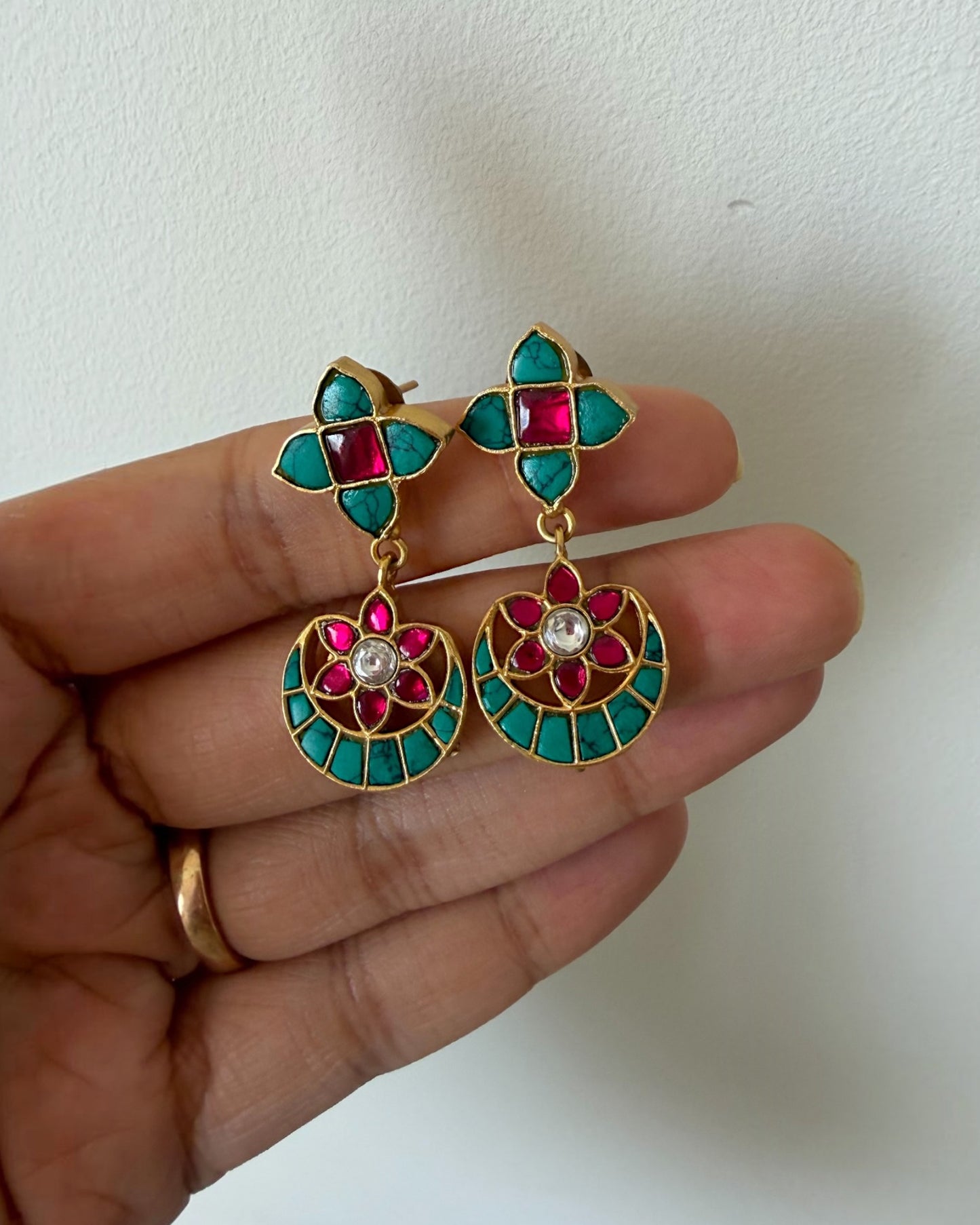 Floral and crescent Motif Neckpiece