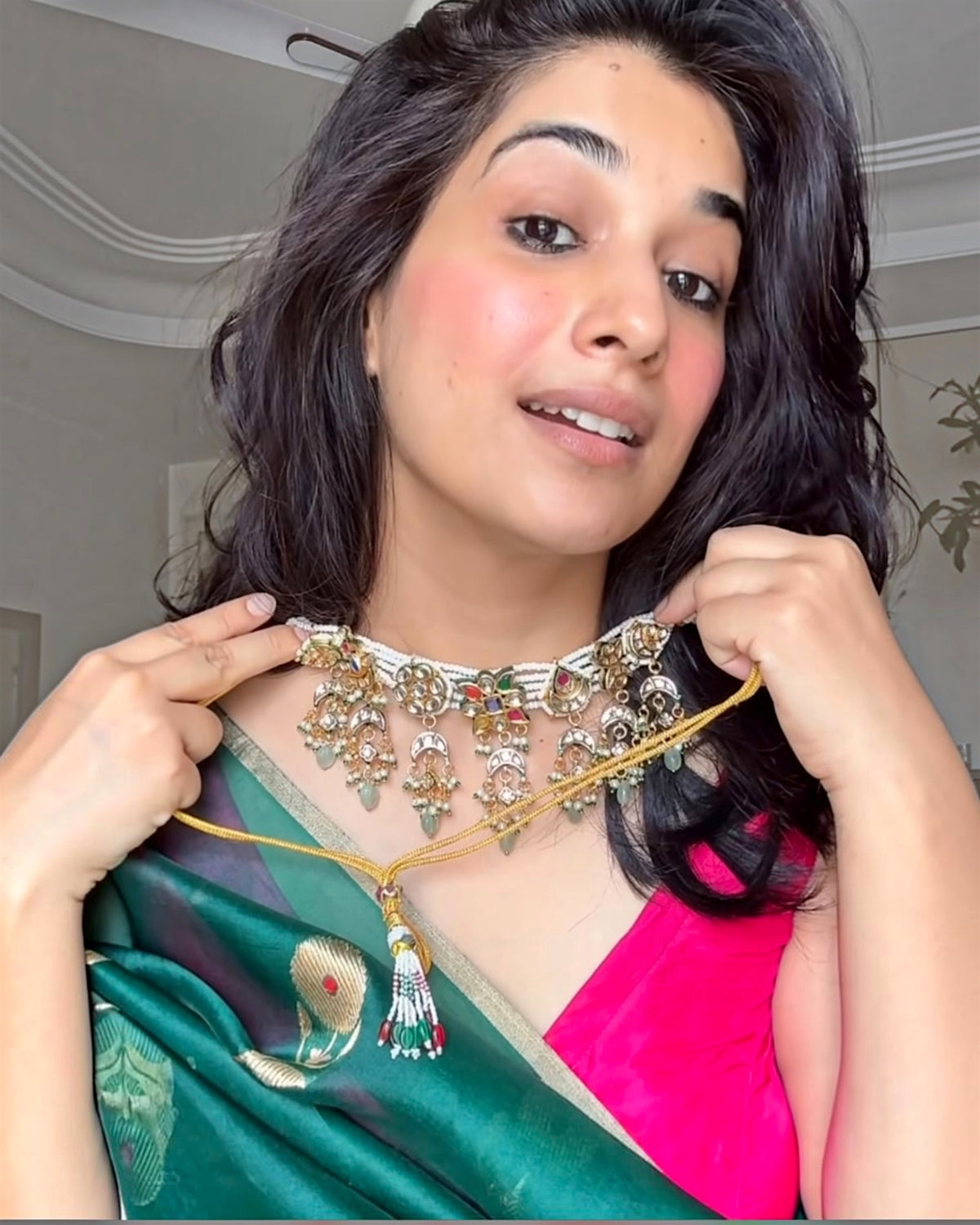Navratna Kundan Necklace set